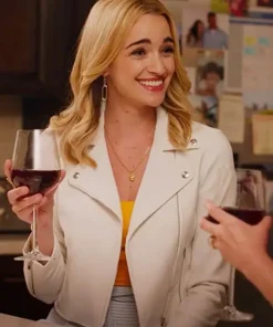 Georgia Miller Ginny And Georgia White Leather Jacket